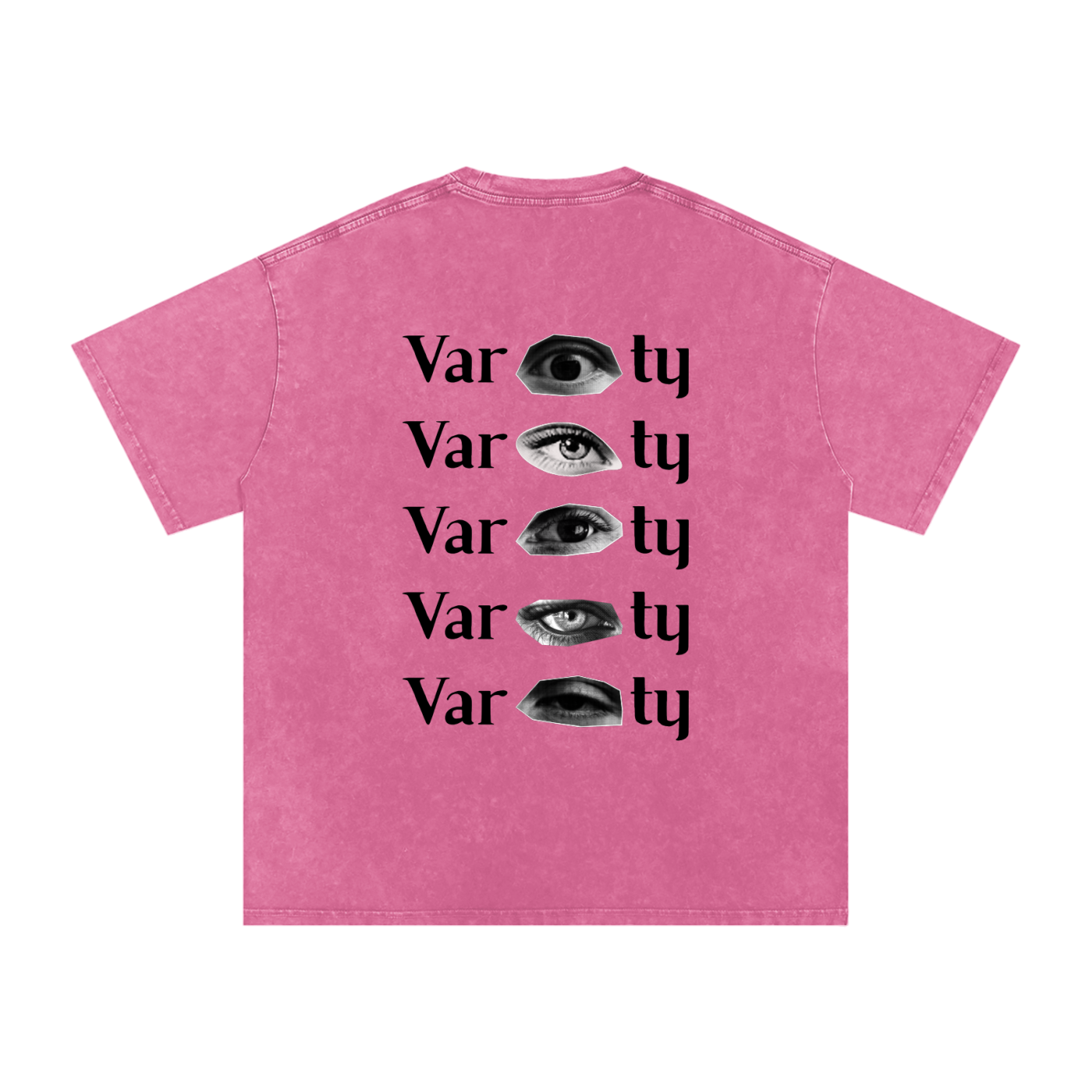 “VARIETY” SNOW WASHED OVERSIZED COTTON TEE