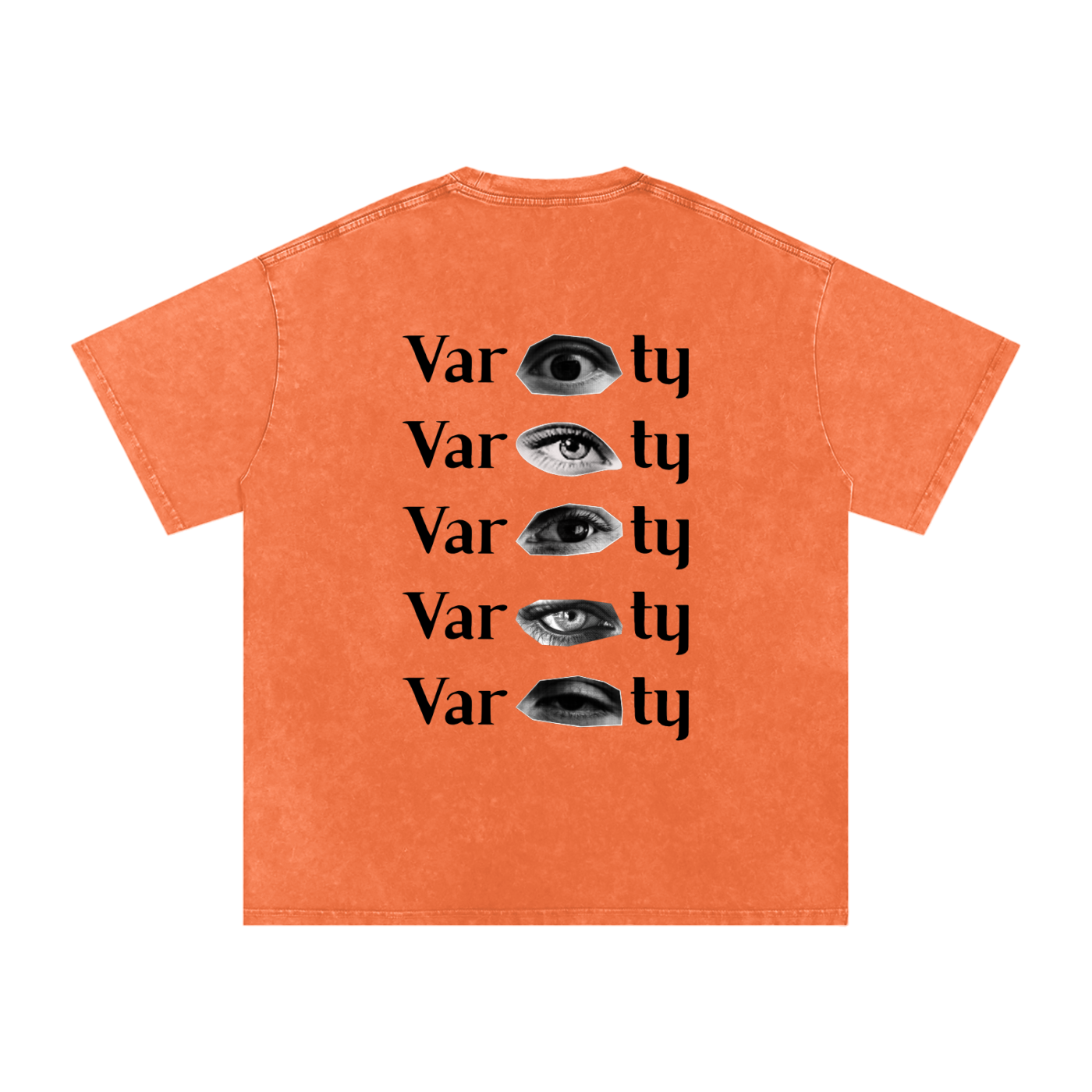 “VARIETY” SNOW WASHED OVERSIZED COTTON TEE