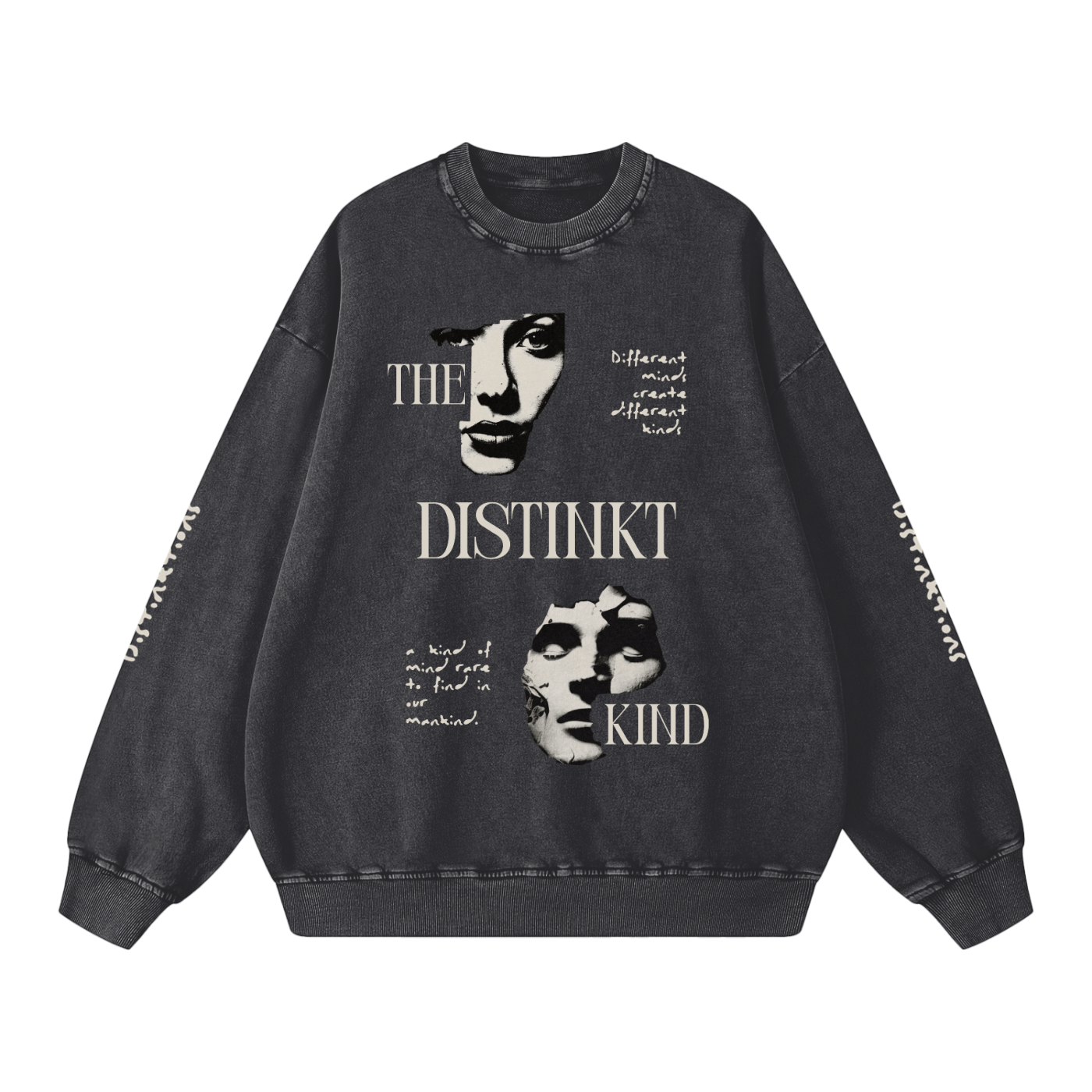 "DISTINKT KIND" SNOW WASHED OVERSIZED SWEATSHIRT