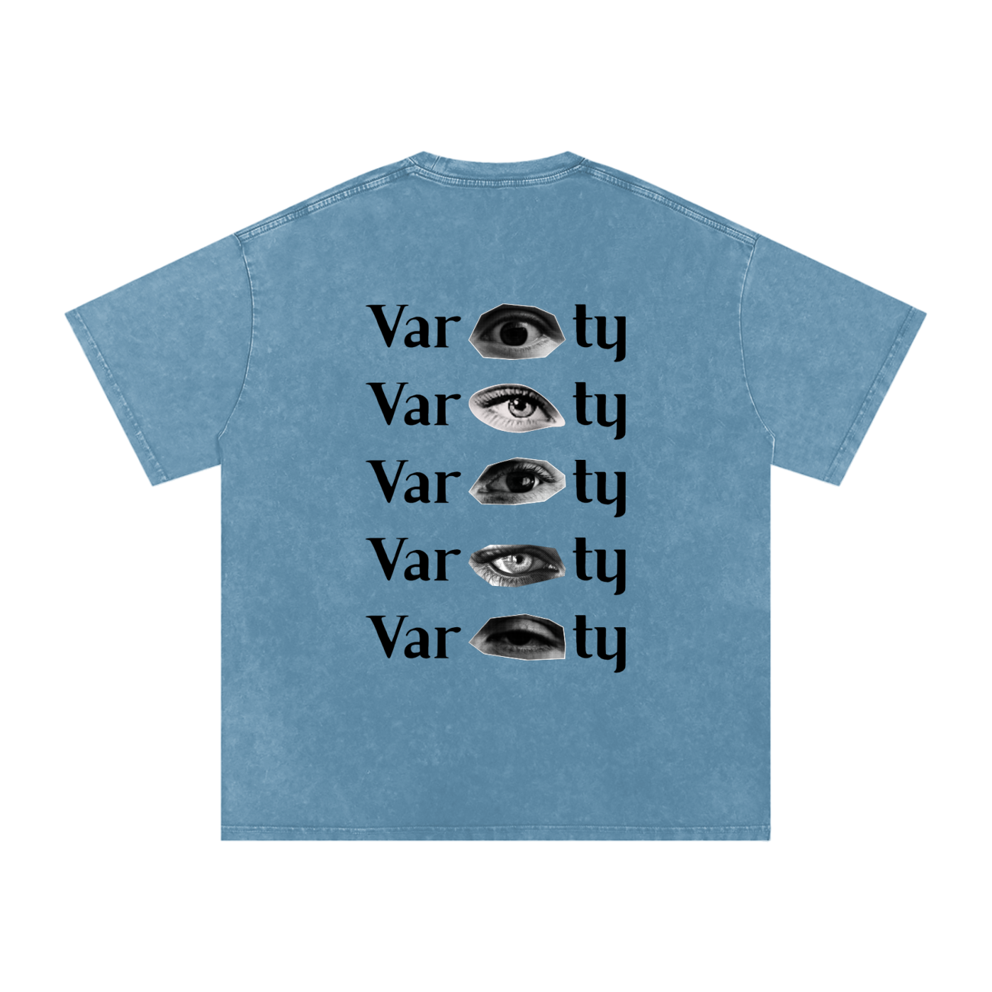 “VARIETY” SNOW WASHED OVERSIZED COTTON TEE